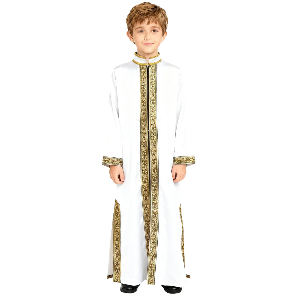 Boys Kaftans Arab Gown Long Sleeves