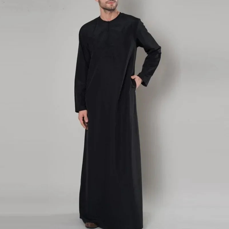 Fashion Muslim Men's Clothing Mens Robe Long Sleeve