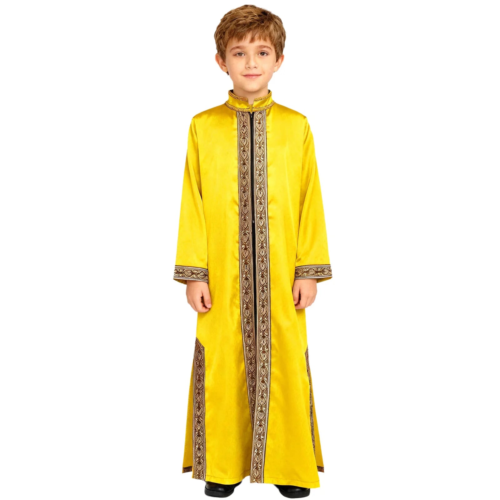 Boys Kaftans Arab Gown Long Sleeves