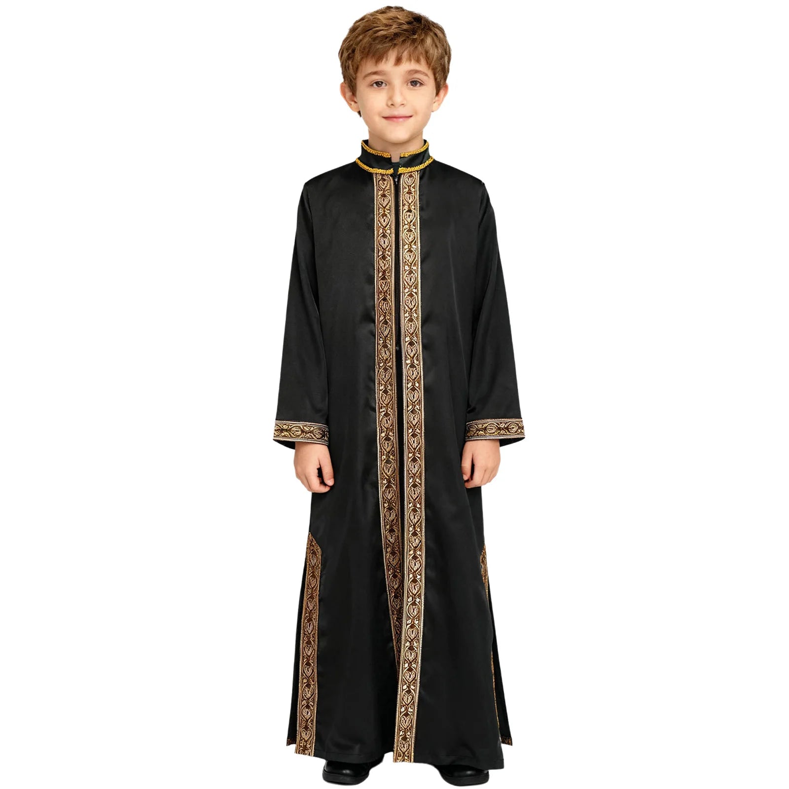 Boys Kaftans Arab Gown Long Sleeves