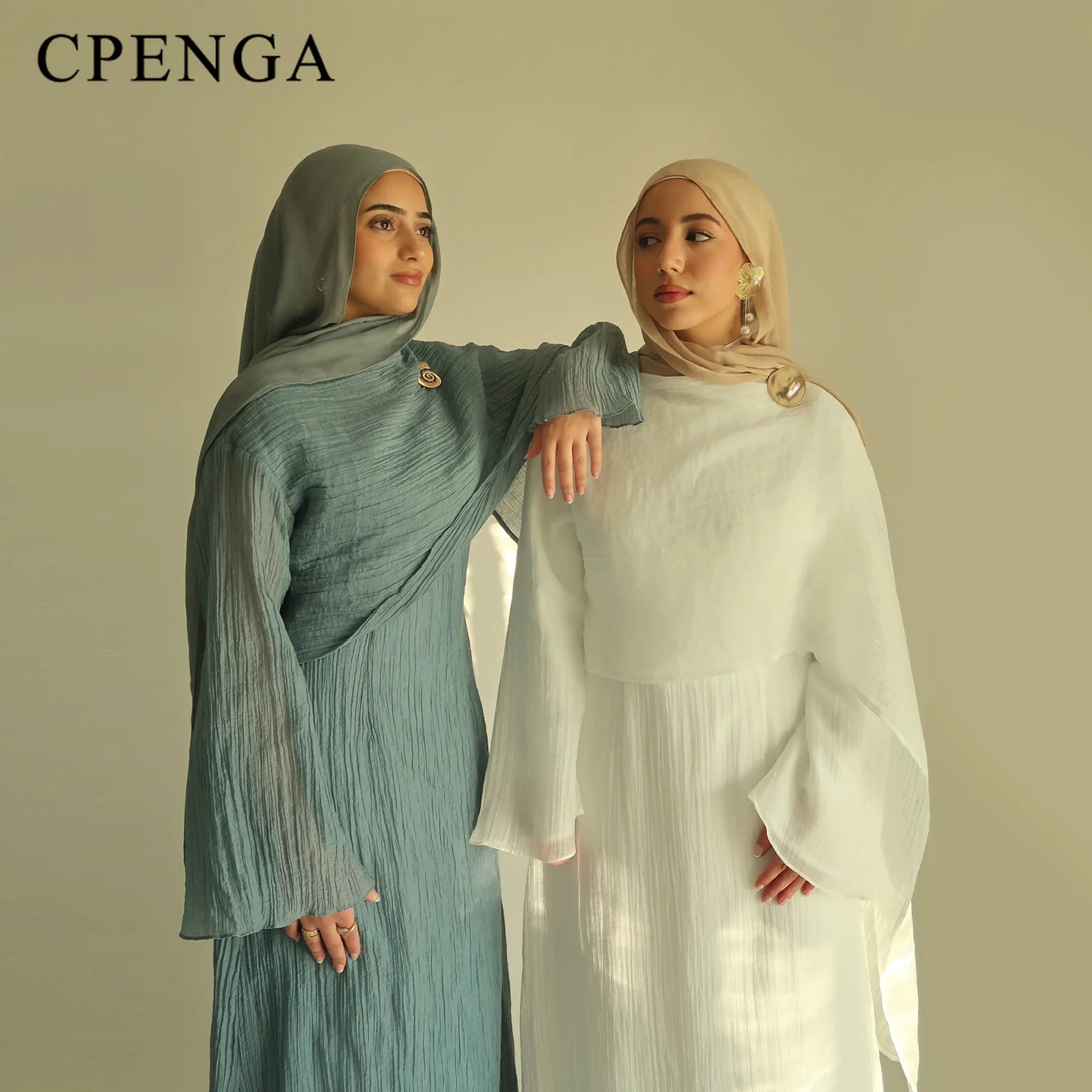 Two Piece Middle East Muslim Cardigan Set for Women