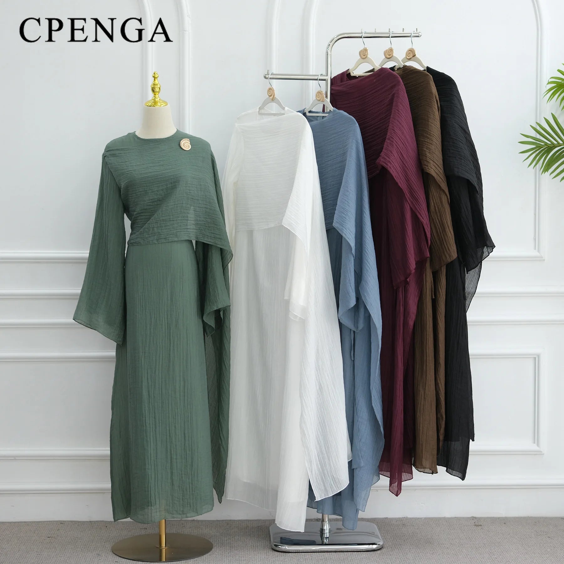 Two Piece Middle East Muslim Cardigan Set for Women