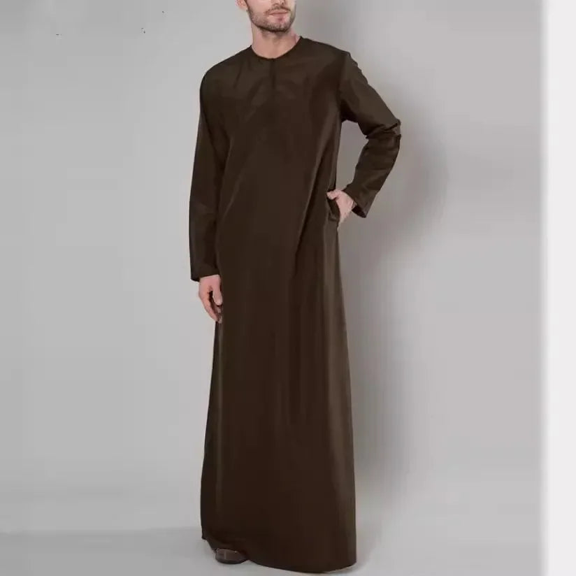 Fashion Muslim Men's Clothing Mens Robe Long Sleeve
