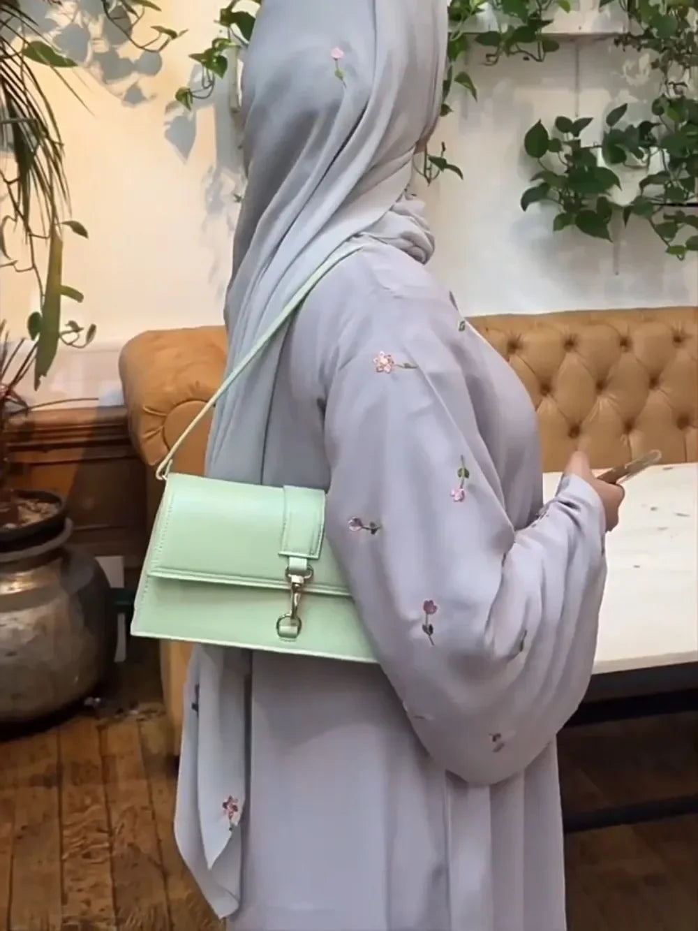 Abaya Women Dresses Jalabiya Embroidery 2 pcs