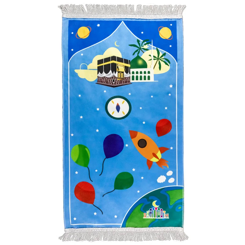 Kids Prayer Mat - Portable Islamic Prayer Rug for Children