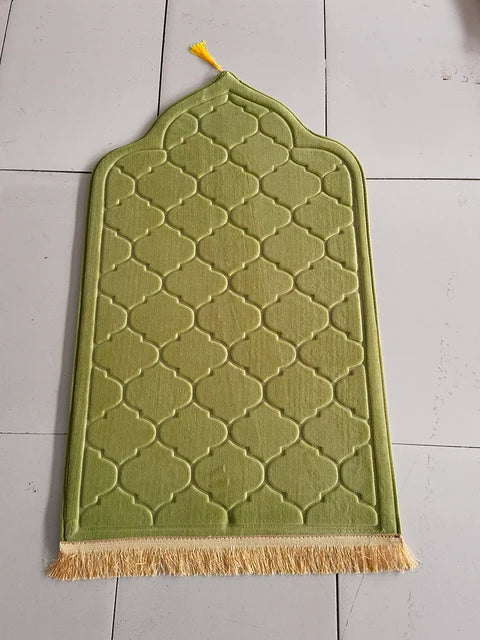 Muslim Prayer Rug - Soft Flannel Prayer Mat for Ramadan