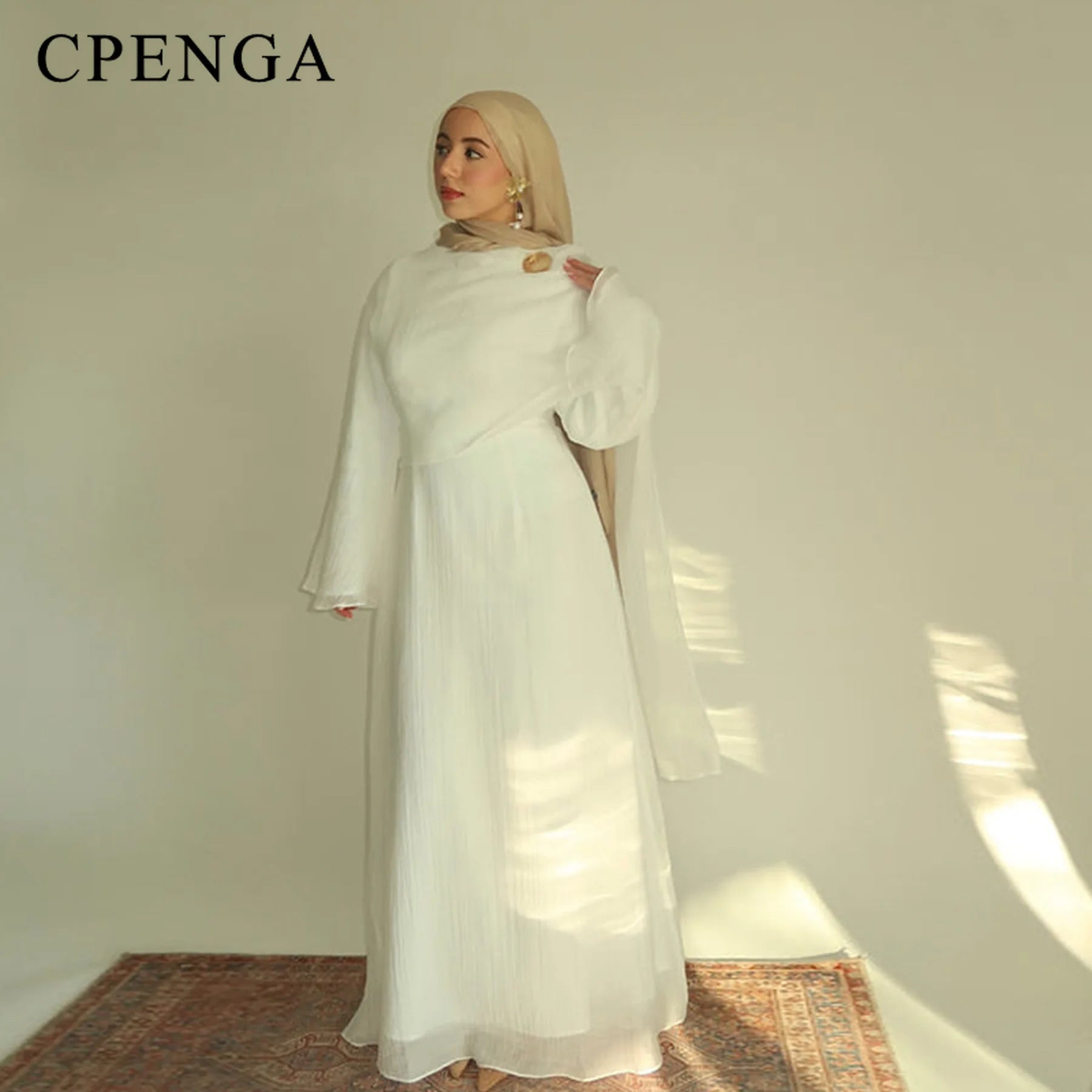 Two Piece Middle East Muslim Cardigan Set for Women