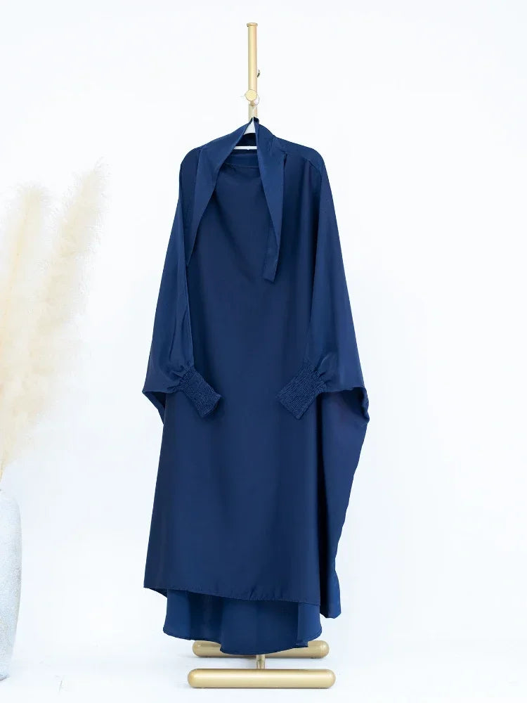 Girls Prayer Dress with Niqab - Hooded Hijab Set