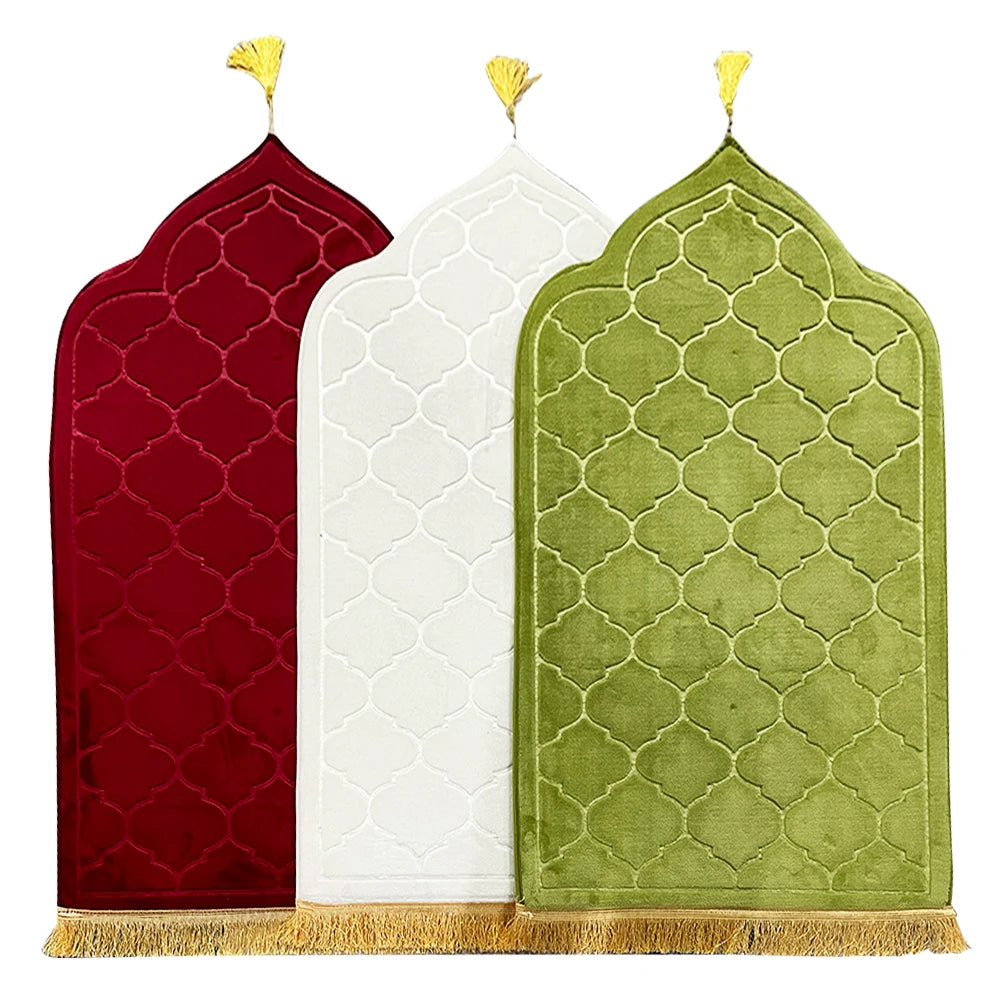 Muslim Prayer Rug - Soft Flannel Prayer Mat for Ramadan