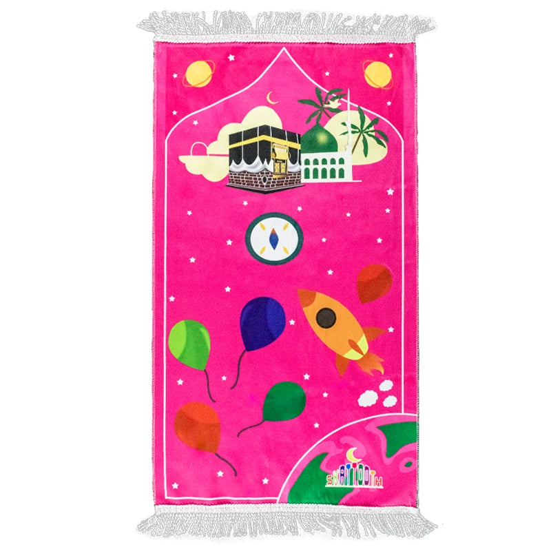 Kids Prayer Mat - Portable Islamic Prayer Rug for Children