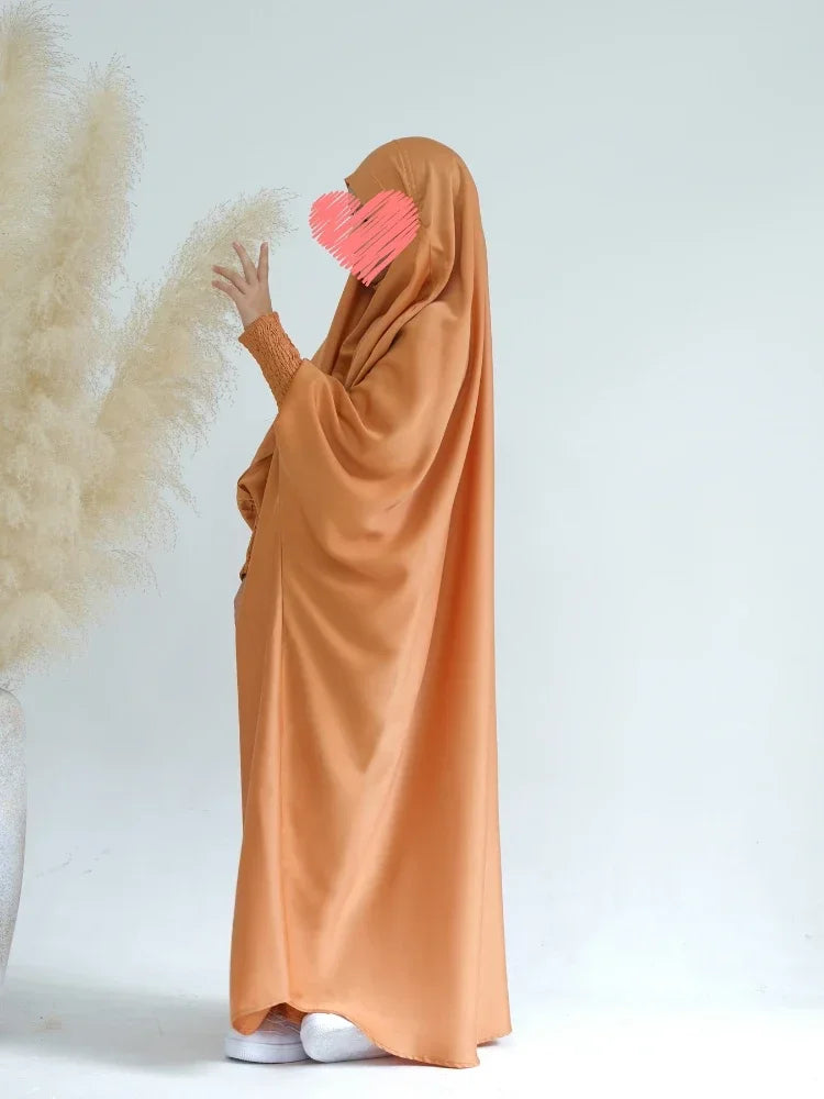 Girls Prayer Dress with Niqab - Hooded Hijab Set